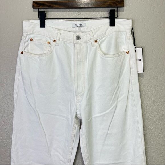 NEW RE/DONE 90s Crop Low Slung Jeans White Size 29 - Picture 4 of 9